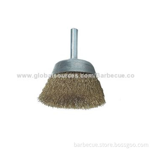 BBQ tool sets, twisted cup brush, made of carbon steel, sized 4/5/6/7/8"